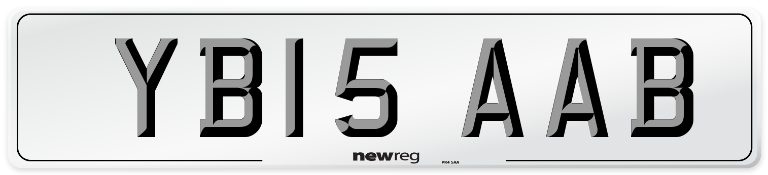 YB15 AAB Number Plate from New Reg